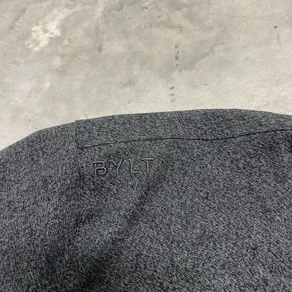 BYLT Shirt Mens 2XL Gray Vista Short Sleeve Button Down Lightweight Preppy - Picture 6 of 7